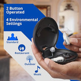 Medline Comfortable & Rechargeable OTC Hearing Aids, White, Behind-The-Ear, 4 Environmental Settings, Water Resistant, Adjustable Volume, Mild to Moderate Hearing Loss, Noise Reduction