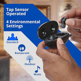 Medline Rechargeable OTC Hearing Aids, Black, in-The-Ear, 4 Environmental Settings, Water Resistant, Adjustable Volume, Mild to Moderate Hearing Loss, Noise Reduction, Earbud Hearing Aids