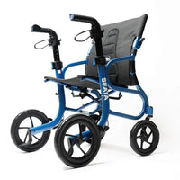 SEATA Rollator by Strongback Mobility Folding Rollator with Seat and Posture Control Back