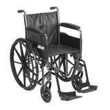 Silver Sport 2 Wheelchair, Detachable Full Arms, Swing away Footrests, 16