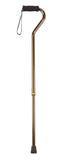 Foam Grip Offset Handle Walking Cane, Bronze