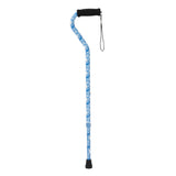 Foam Grip Offset Handle Walking Cane, Swirl