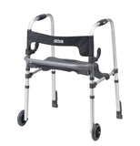 Clever Lite LS Walker Rollator with Seat and Push Down Brakes