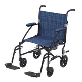 Fly Lite Ultra Lightweight Transport Wheelchair, Blue