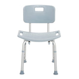 Bathroom Safety Shower Tub Bench Chair with Back, Gray