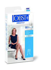 JOBST Ultra Sheer Knee High 15-20 mmHg Compression Stockings, Open Toe, Small , medium, large , X-large  Classic Black